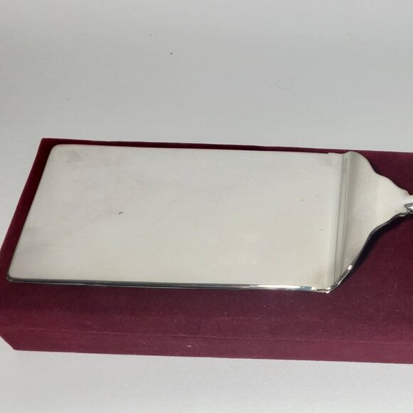 MIKASA Crystal/Glass Silver Plate Server Spatula Vintage - Picture 2 of 5
